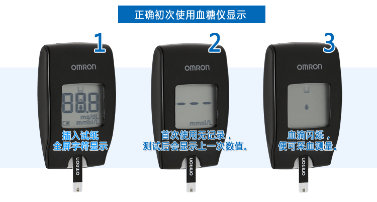 欧姆龙家用免调码全自动血糖仪hgm-114