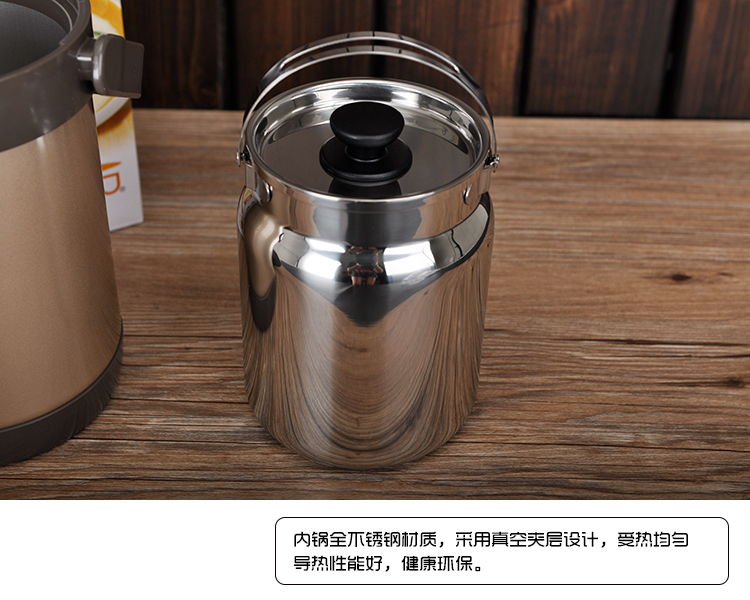 
                                        膳魔师（THERMOS） 焖烧锅保温汤锅真空不锈钢免火炖锅TCRA-1800金色1.8L有防伪标 TCRA-1800ml/金色                