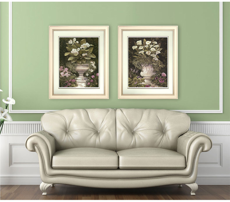 花卉系列沙发背景墙版画 酒吧餐厅 客厅墙画卧