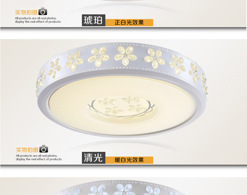 朗吉蒂led吸顶灯卧室灯客厅灯餐厅灯现代简约调光遥控灯具灯饰 42CM单色白光24W
