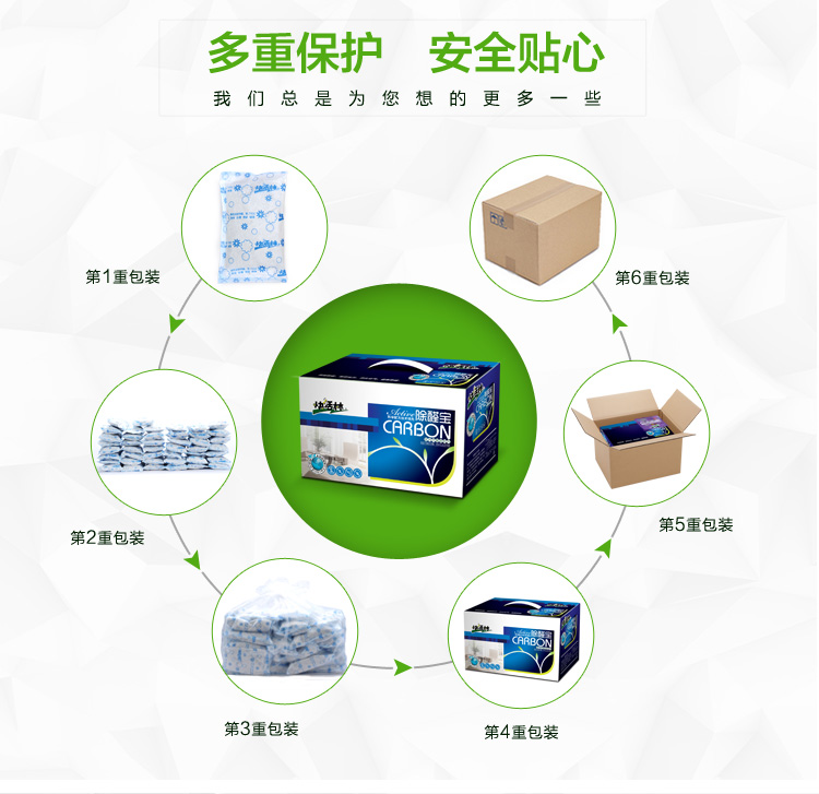 快活林 2.2kg除醛宝2箱装 新房装修净化除味活性炭除甲醛 家用车用活性竹炭包去甲醛 