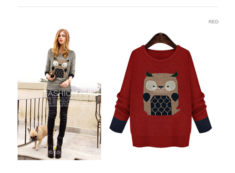 Motome square in Europe for larger women 2015 Fall/Winter Collections new owl embroidered woolen pullover long-sleeved wild knitwear B618 Light Gray 5XL 180-210 recommended weight catty picture, prices, brand platters! The elections are supplied in the national character of distribution, so action, buy now enjoy more preferential! As soon as possible.