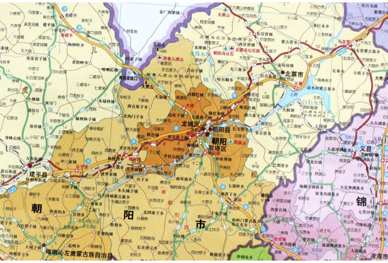 2021新 辽宁省地图 1.1*0.8米 覆膜防水 政区交通图