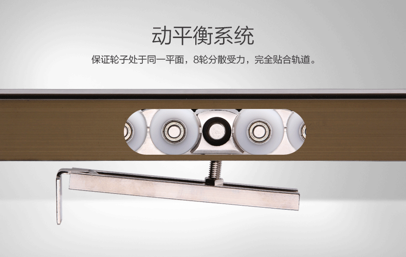 吊轮吊滑 推拉门滑轨吊轨导轨 木门自清洁吊轮hy130-8轮【承重150kg】