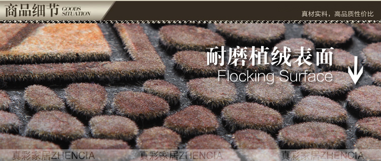真彩 进门垫脚垫地垫大门口入户欧式别墅蹭土垫 别墅大理石 56x120cm