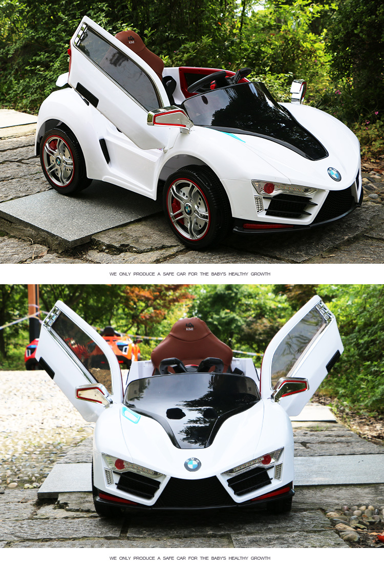 新款宝马儿童电动车带摇摆童车四轮遥控双驱可坐宝宝电动玩具汽车带