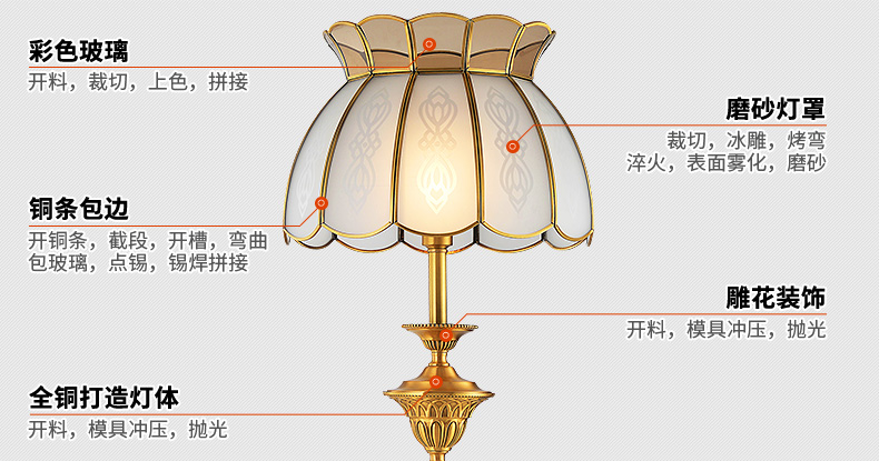 蔻驰 客厅欧式全铜落地灯 美式现代简约卧室奢华铜落地灯具灯饰 420mm(单头)落地灯