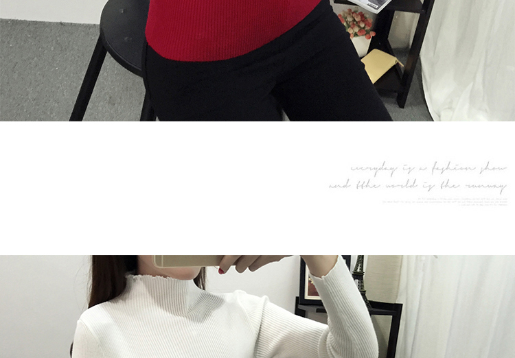 珂尼莎蔓 2015秋冬韩版新款女装半高领毛衣打底衫女长袖套头修身显瘦针织衫 806# 黑色(半高领粗毛线) 均码