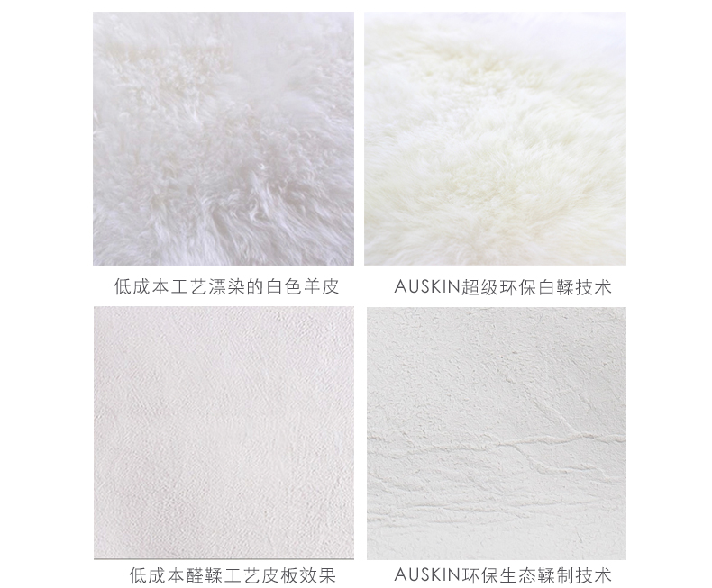 
                                        AUSKIN/澳世家 澳洲羊毛地毯羊毛沙发垫羊毛飘窗垫客厅茶几地毯卧室床前地毯整张羊皮 象牙白 珀斯-欧美级 55x180CM                