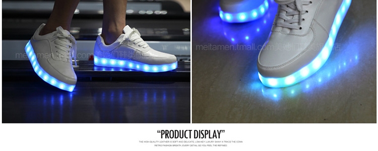 <em>美她们</em> 2014新品LED发光鞋运动鞋<em>女鞋</em>USB充