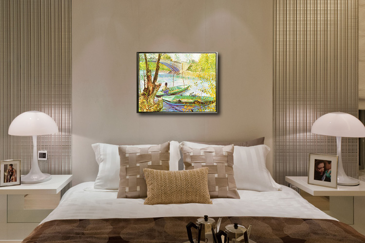 
                                        梵高作品系列 纯手绘油画  花卉抽象风景名画现代客厅卧室玄关餐厅挂画礼品装饰画 丰收 80X120cm                