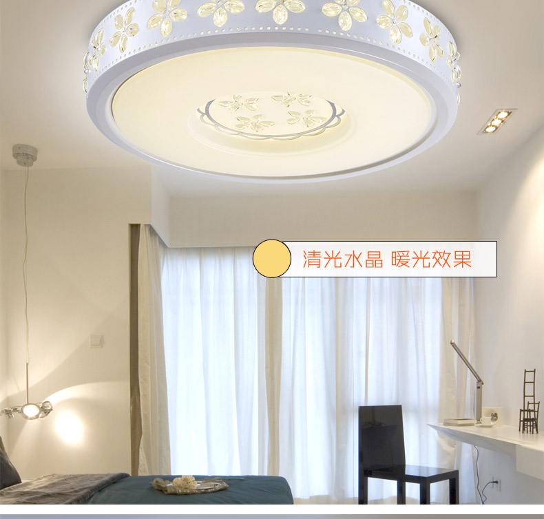 朗吉蒂led吸顶灯卧室灯客厅灯餐厅灯现代简约调光遥控灯具灯饰 42CM单色白光24W