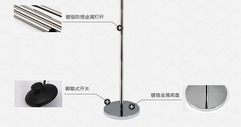落地灯欧式奢华 卧室书房现代简约创意客厅落地灯立式落地台灯