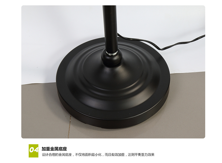 【利升灯饰】亚麻灯罩 田园 落地灯 客厅卧室书房现代简约铁艺落地台灯 送暖光光源