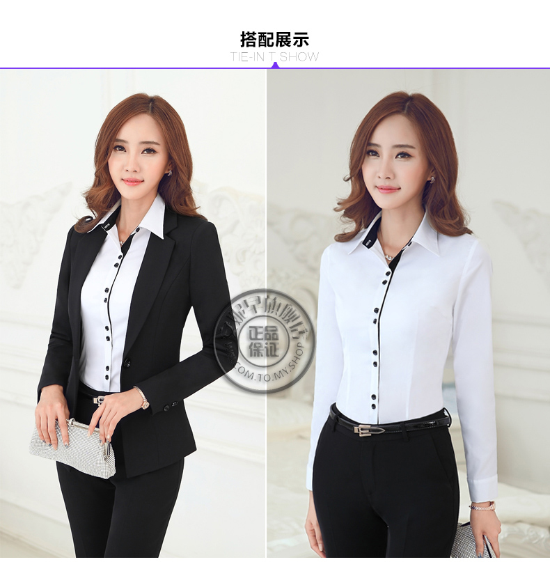 安妮早职业装女装套装冬装长袖裤西服修身OL气质女士面试正装酒店前台工作服美容院制服韩版大码 黑色西装+西裙 S