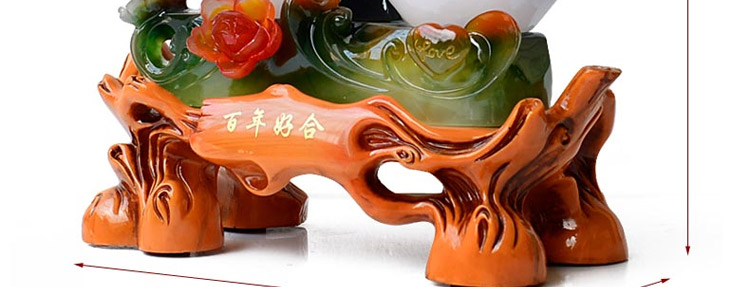聚善缘 天鹅摆件结婚礼物创意实用时尚高档送朋友闺蜜新婚庆礼品婚房摆设床头柜电视柜书架摆设品 大号 37*17*41cm 毛重6.2kg