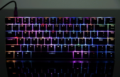 黑爵极客ak33 rgb幻彩灯光 宏自定义悬浮式按键 全键无冲机械键盘 rgb