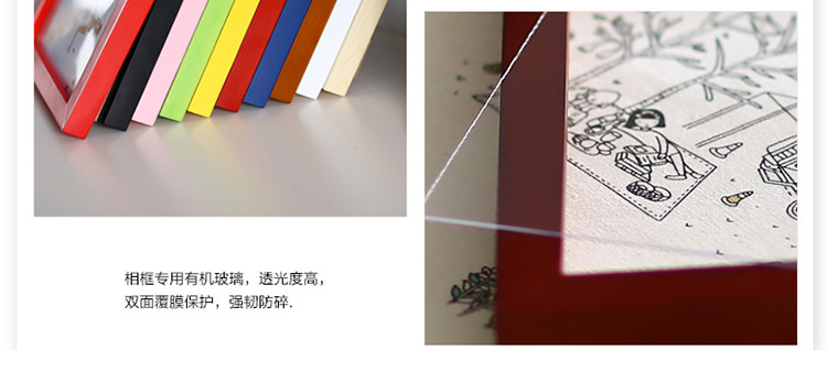 
                                        维佳 实木照片墙相框墙贴组合 创意10框相片墙 时尚小墙面 白色+小清新画芯 蒲公英墙贴+配套画芯                
