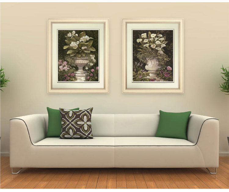 花卉系列沙发背景墙版画 酒吧餐厅 客厅墙画卧