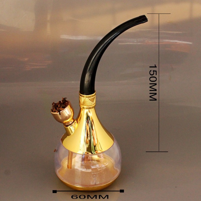 阿拉伯水烟斗个性水烟壶双重过滤循环烟嘴水烟袋烟丝烟卷烟两用可拆开