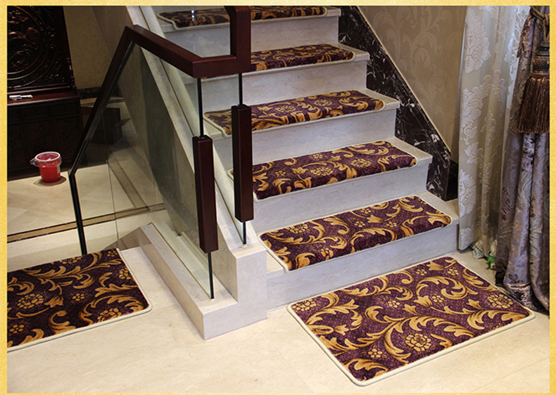 锦源 加厚欧式楼梯垫 免胶自粘楼梯地毯定制满铺实木楼梯踏步垫防滑毯