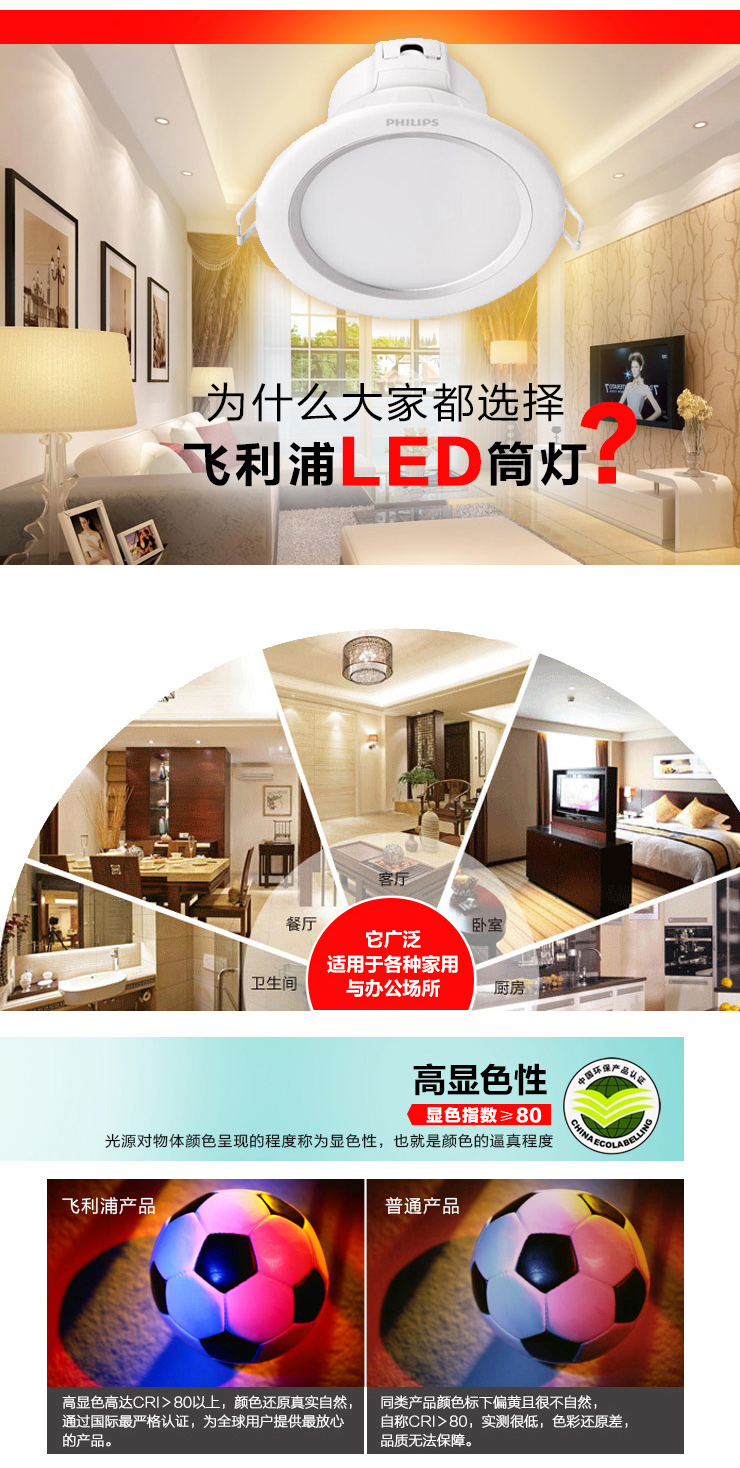 
                                                            飞利浦闪灵led筒灯射灯嵌入式开孔灯客厅洞灯营业厅桶灯同灯简灯过道吊顶灯大厅展厅餐厅简约天花灯套洞灯 闪灵4寸10w开孔125-130mm 冷白光6500K                