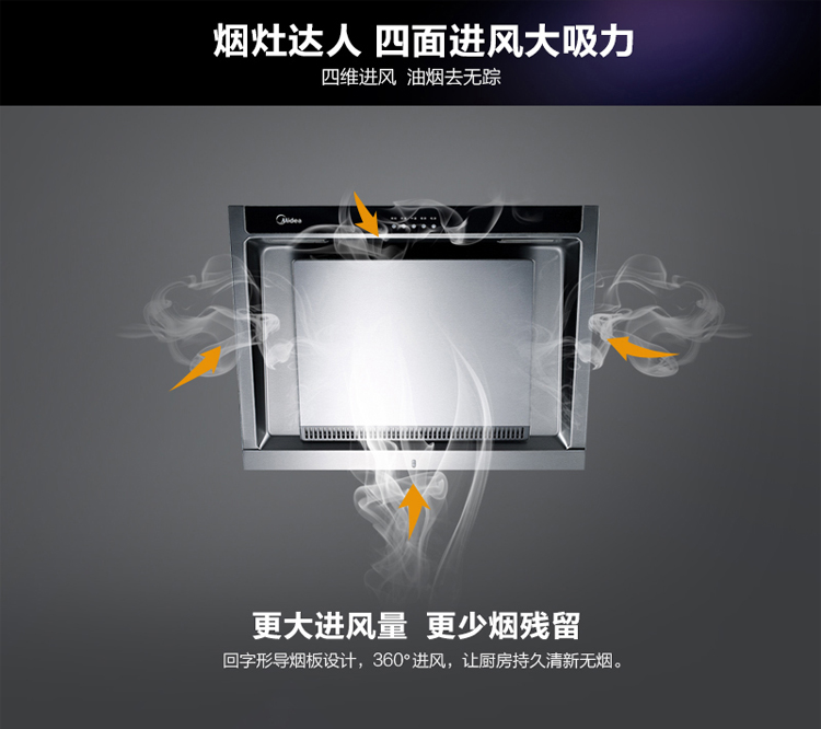 美的（Midea）DJ103S JZY-Q213侧吸抽油烟机 燃气灶具烟灶套餐 液化气