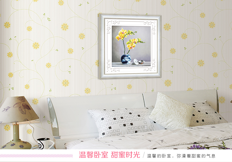 
                                                            ks十字绣专卖客厅新款餐厅欧式小幅3D清新印花布棉线系列花草系列清兰优香 3D印花 12格布 62*62cm 埃及长绒棉线                