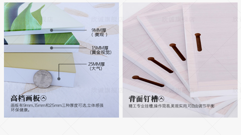 
                                        欣诚 壁画餐厅装饰画 单幅 餐厅挂画 餐厅画 家居饰品三联无框画 水果 01款 50*50cm/15mm厚                