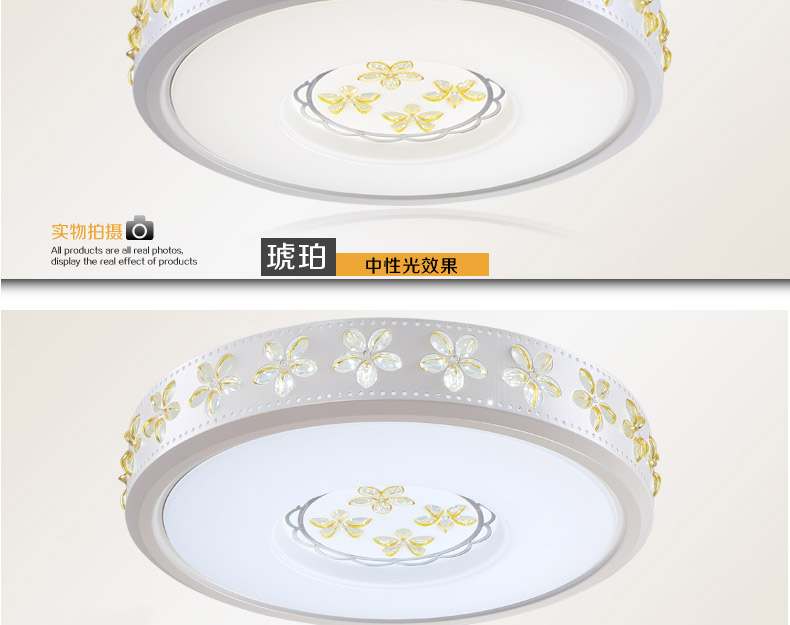 朗吉蒂led吸顶灯卧室灯客厅灯餐厅灯现代简约调光遥控灯具灯饰 42CM单色白光24W