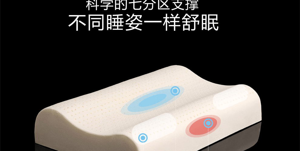 
                                                            DIWAYS迪维思 泰国乳胶枕天然橡胶枕颈椎枕护颈枕酒店睡眠单人枕头透气枕芯 【经典款】含天丝外套 60*40*12/10CM                
