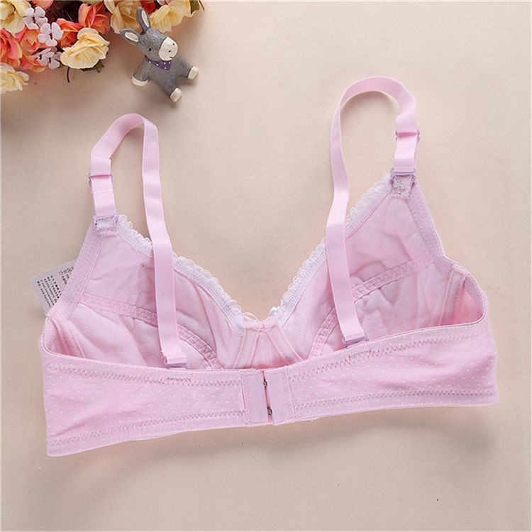 微纤诺 日系小点条纹可爱中学生少女<em>文胸</em>纯棉