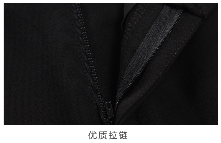 布丹丽雅 女裤2015秋季新款休闲裤女士长裤高腰小脚裤拼皮显瘦长裤铅笔裤 黑色 30码