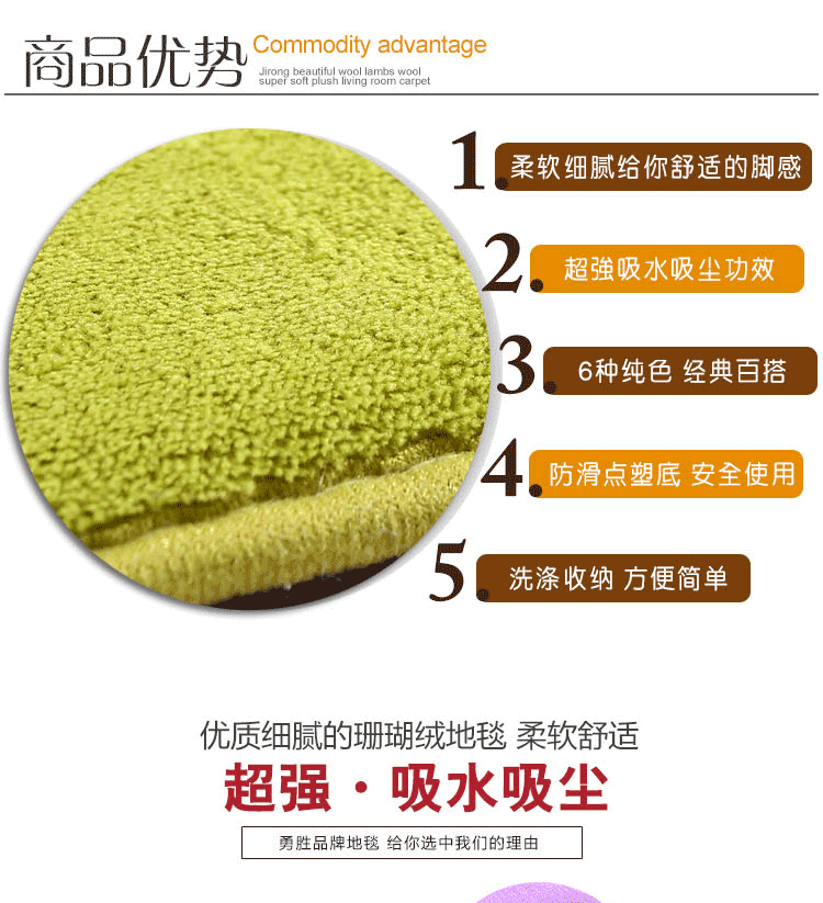
                                        珊瑚绒地毯吸水防滑爬行垫隔凉客厅茶几卧室床边可定制 银灰色 2*3米                