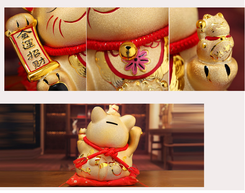 
                                        
                                        星扉超大号金色招财猫开业礼品摆件 陶瓷存钱罐储蓄罐 创意办公室摆件工艺品家居装饰品 金彩金运招财                