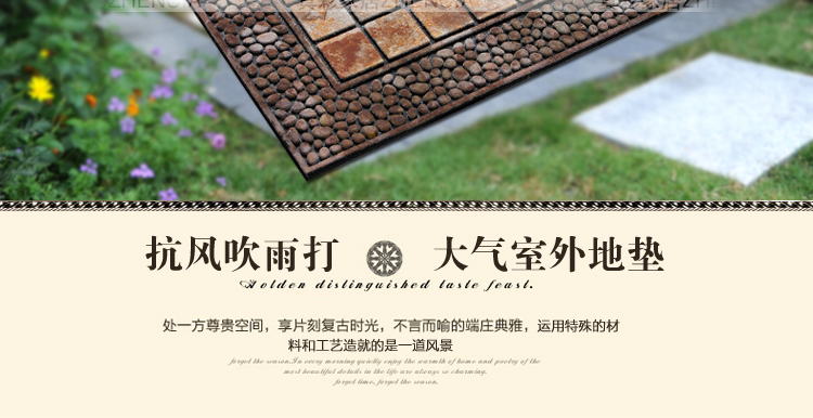 真彩 进门垫脚垫地垫大门口入户欧式别墅蹭土垫 别墅大理石 56x120cm