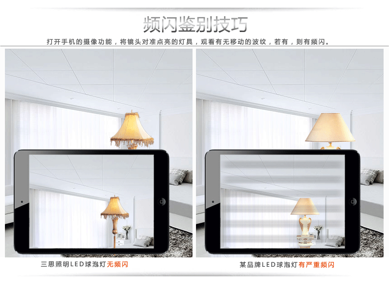 sansi三思照明 立体式LED灯泡E27螺口10W15W LED节能球泡lamp 15W-正白光-可调光 1支装