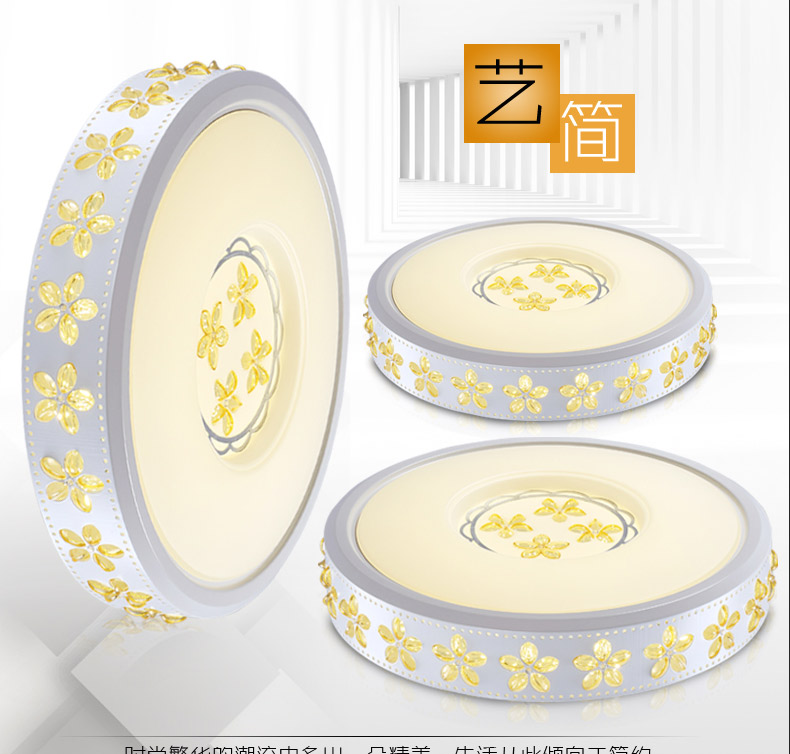 朗吉蒂led吸顶灯卧室灯客厅灯餐厅灯现代简约调光遥控灯具灯饰 42CM单色白光24W