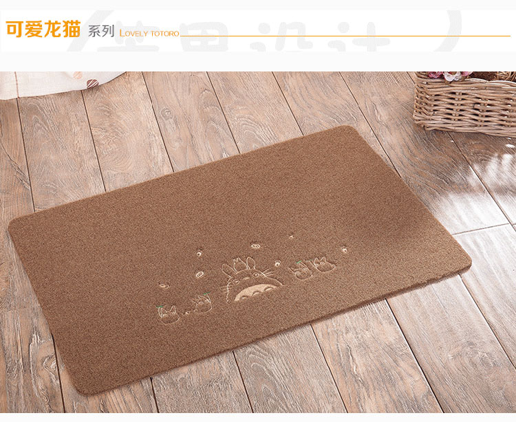 茵花地垫门垫进门脚垫门垫大门口入户门厅玄关地毯厨房卫生间吸水脚垫浴室防滑垫子定制 深红小花 600MMx900MM