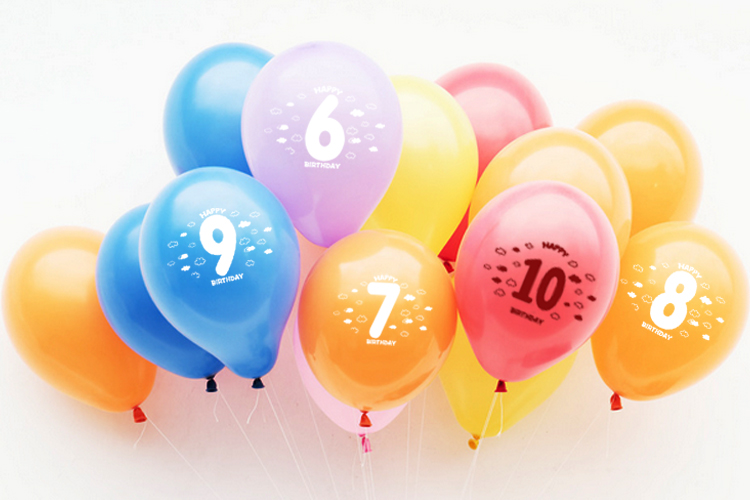 
                                        孩派HighParty生日派对布置装饰 派对用品 数字6乳胶气球 每包6个 深蓝                