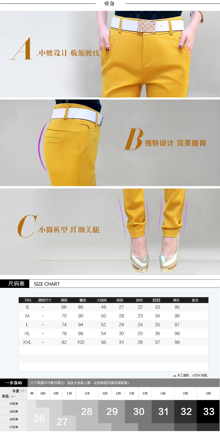 儒雅琪2015秋冬装新款修身显瘦大码西装裤长裤 职业OL铅笔裤休闲裤 小脚女 X991 黑色991 XL