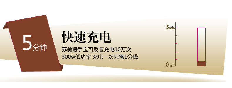 
                                        NSURE/苏美LSB-K5皮纹暖手宝 充电电暖宝热水袋迷你热宝毛绒暖宝 象牙白色                