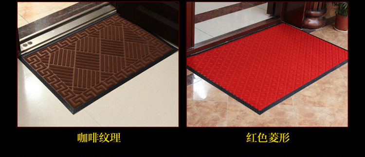 
                                        真彩 门垫防滑脚垫橡胶进门垫子蹭土垫脚踩大门口塑料地垫 大红扇形 进门垫60*90                