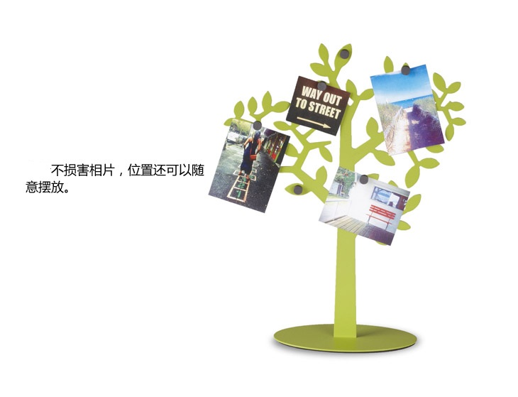 
                                        加拿大UmbraLAUREL月桂树金属台式照片树磁贴吸附相片夹 画片架 项链戒指首饰架 黑色                