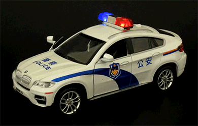 成真 儿童警车玩具1:32警车车模x6合金玩具车3-6岁警察车汽车模型男孩