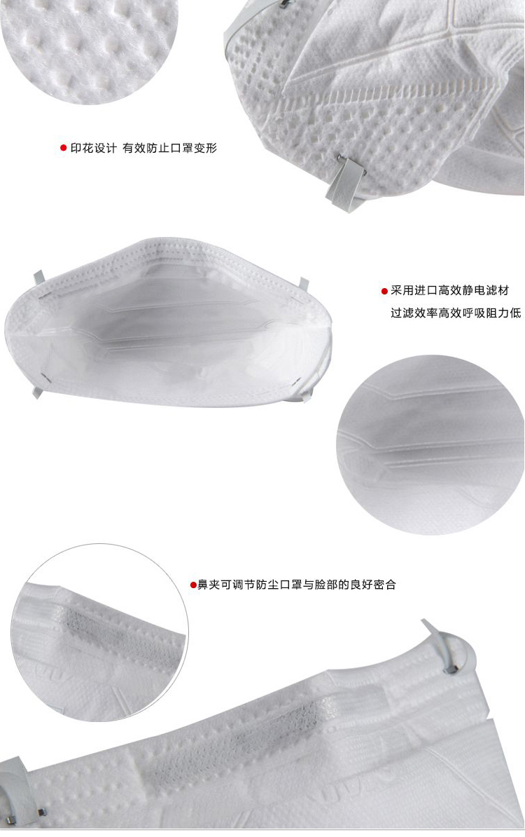 
                                        3M 防尘防雾霾pm2.5防护口罩 N90级 9002头戴*1个 男女款                