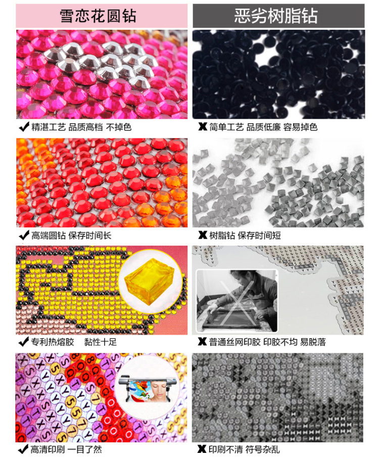 雪恋花十字绣3d钻石画客厅圆钻钻石绣卧室5d大幅贴画diy餐厅凤凰系列 5D水晶圆钻65*102cm