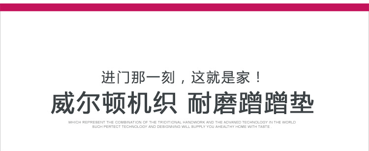 
                                        富居 威尔顿机织花地垫  门垫脚垫 吉祥云-米色 50*80cm                