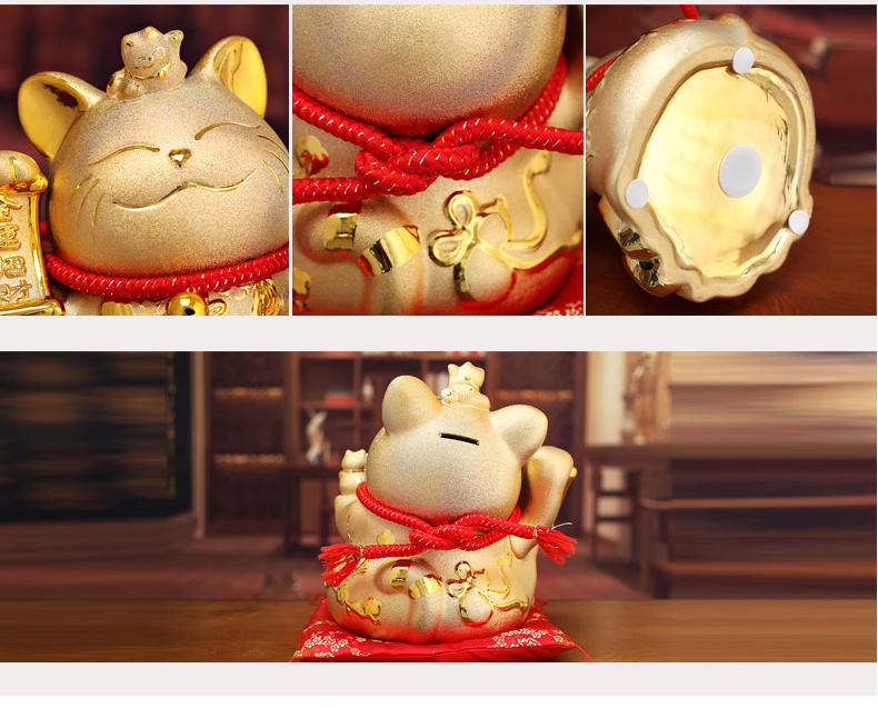 
                                        
                                        星扉超大号金色招财猫开业礼品摆件 陶瓷存钱罐储蓄罐 创意办公室摆件工艺品家居装饰品 金彩金运招财                