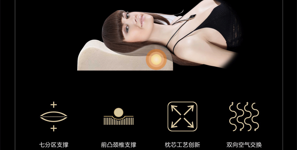 
                                                            DIWAYS迪维思 泰国乳胶枕天然橡胶枕颈椎枕护颈枕酒店睡眠单人枕头透气枕芯 【经典款】含天丝外套 60*40*12/10CM                